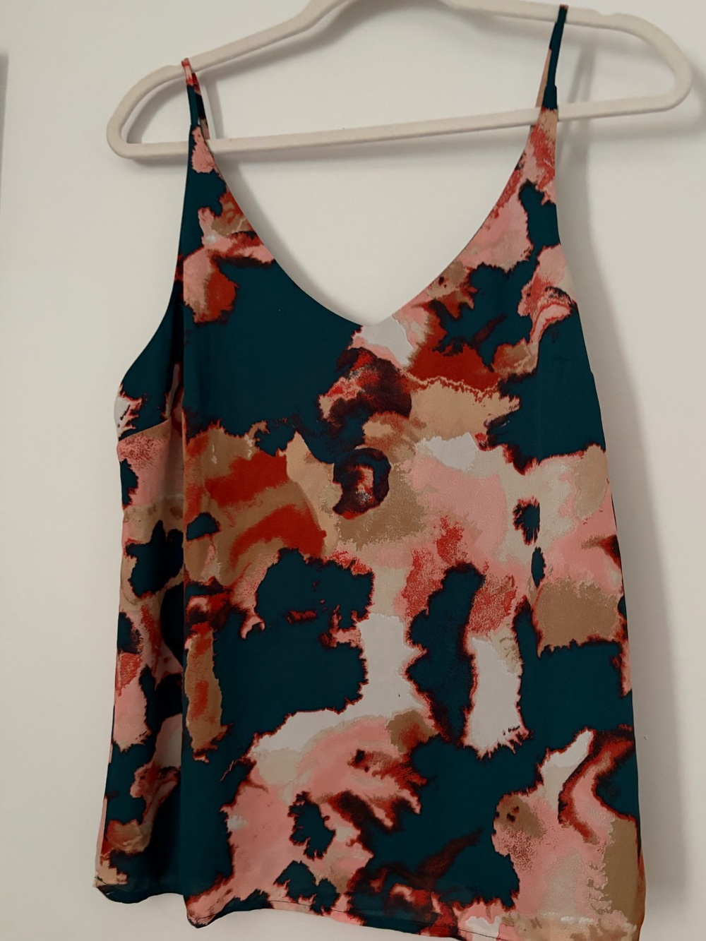 Banana Republic Factory Teal Abstract Print Cami